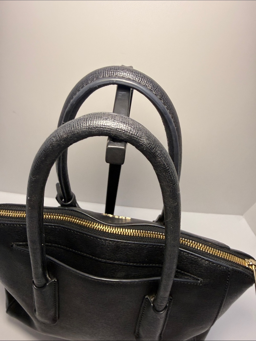Furla Black Saffiano Leather Satchel - Picture 5 of 15